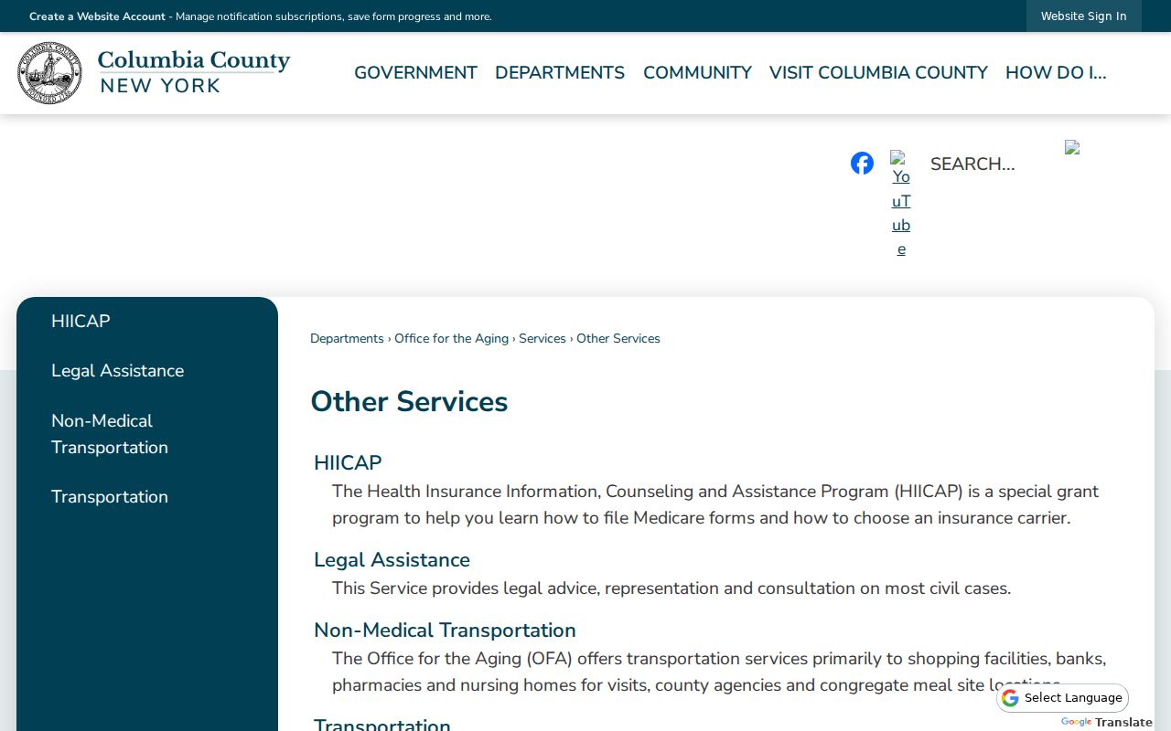 Columbia County criminal history probation office information